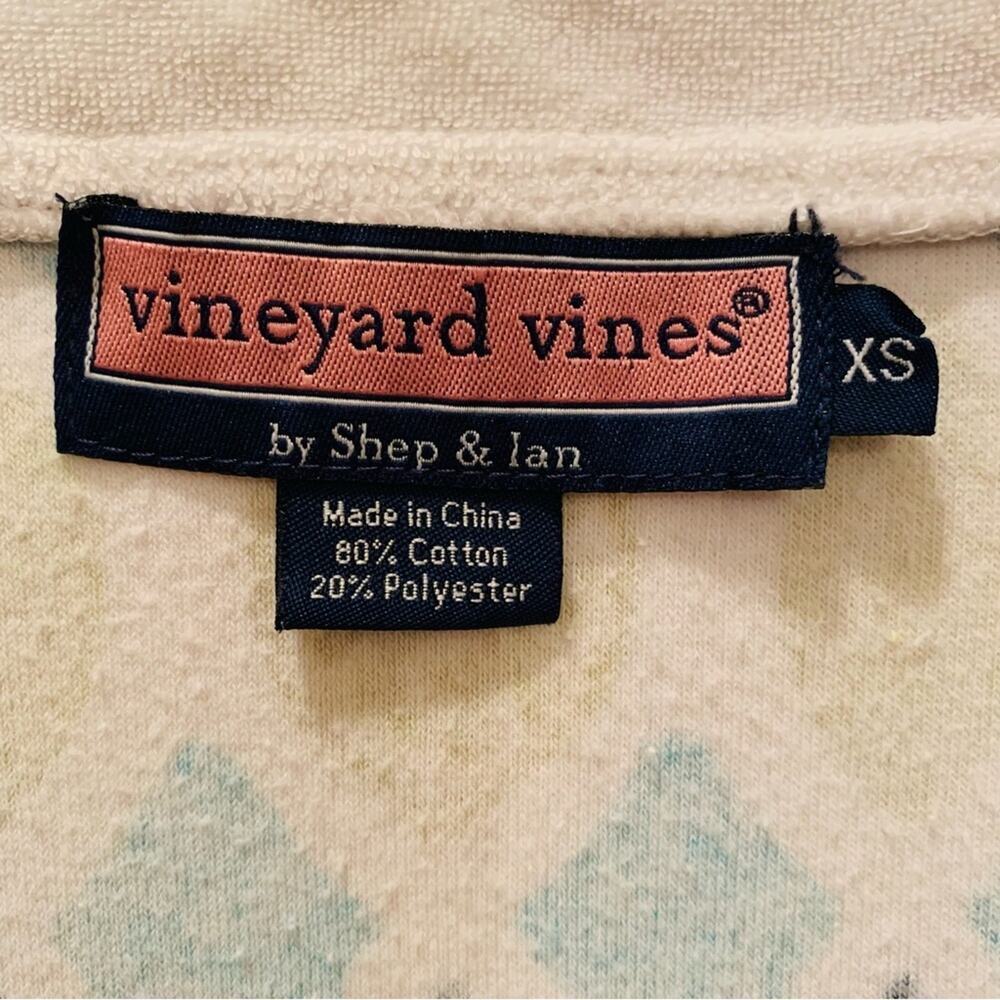 Vineyard Vines Geometric Lime Print Terry Swim Coverup X Small - Picture 5 of 5